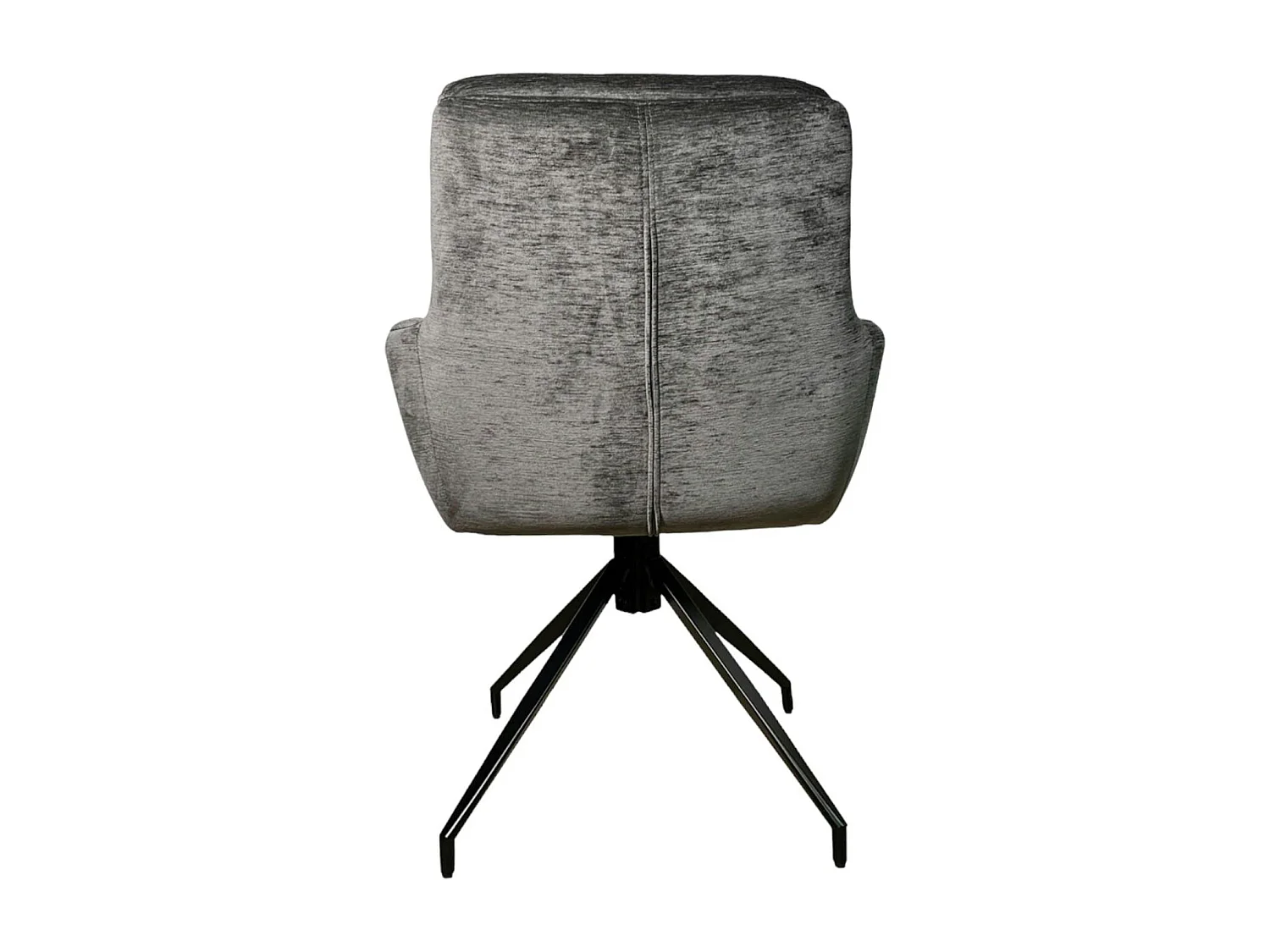 Fauteuil de table pivotant en velours gris (lot de 2) PALERME