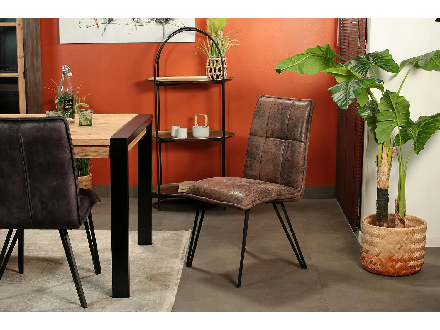 Chaise de salle à manger havane avec pieds épingle (lot de 2) MALMOE