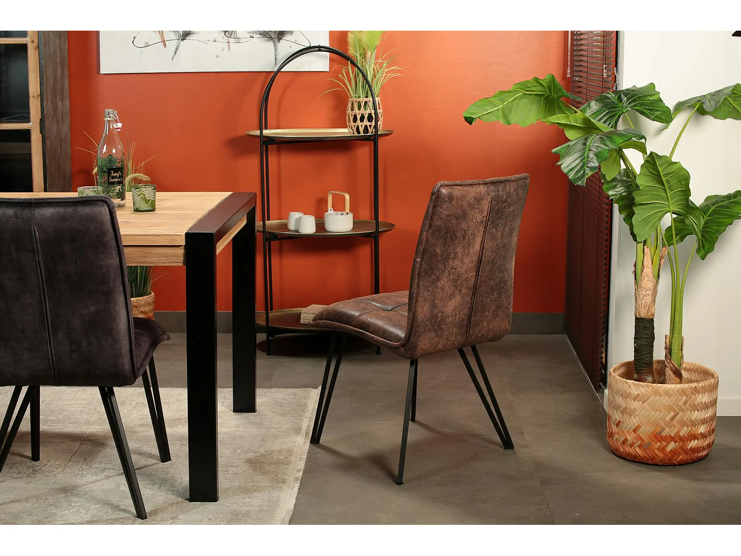 Chaise de salle à manger havane avec pieds épingle (lot de 2) MALMOE