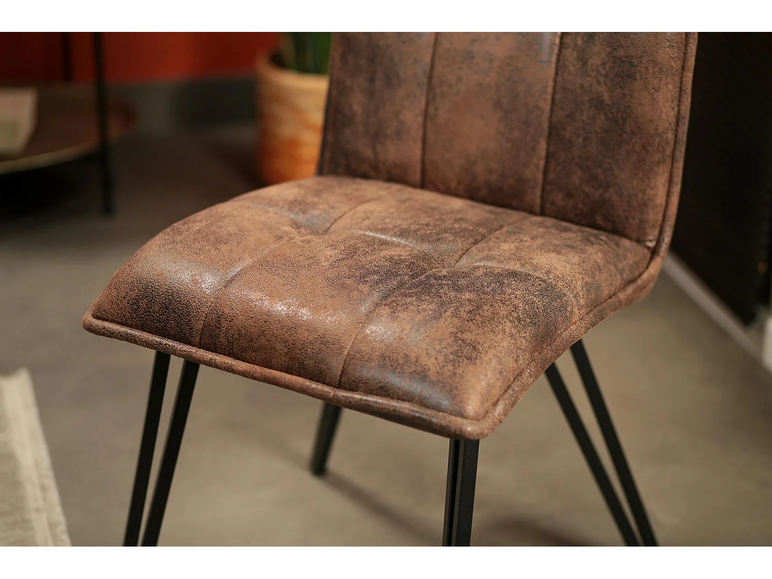 Chaise de salle à manger havane avec pieds épingle (lot de 2) MALMOE