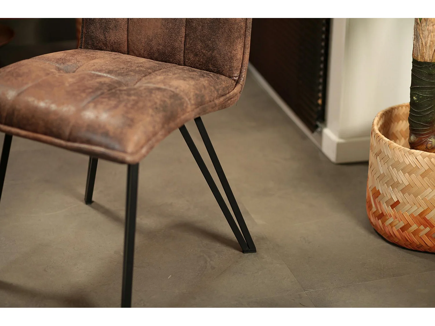 Chaise de salle à manger havane avec pieds épingle (lot de 2) MALMOE