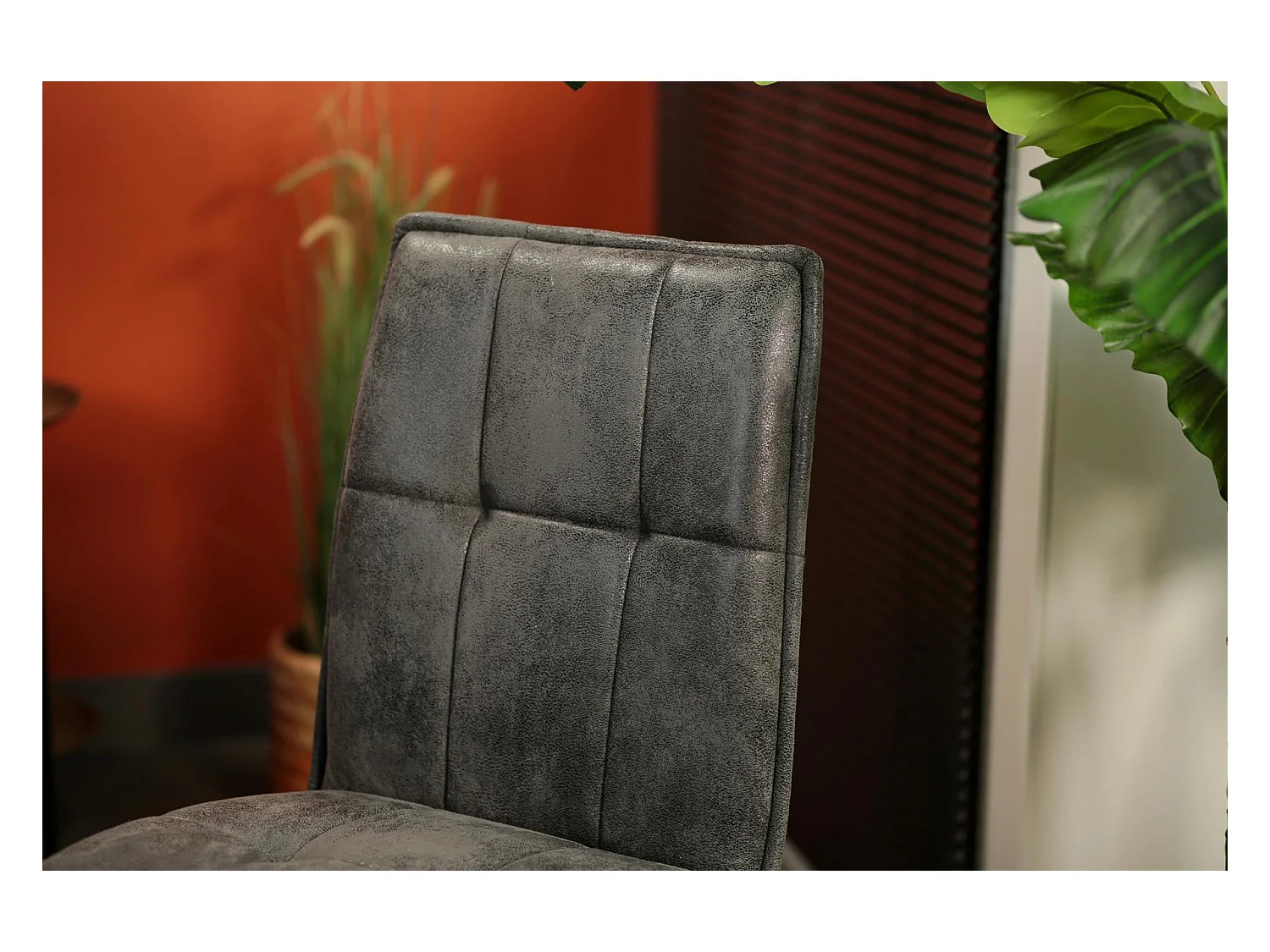 Chaise de salle à manger gris sombre avec pieds épingle (lot de 2) MALMOE