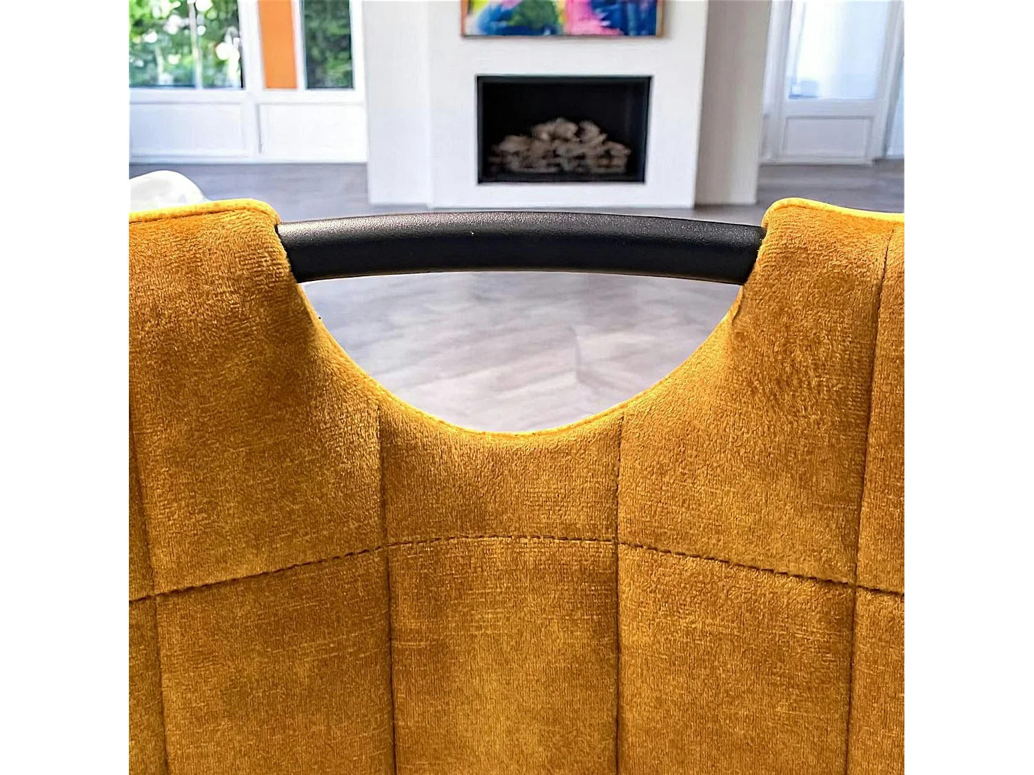 Chaise moutarde avec poignée (lot de 2) MALMOE