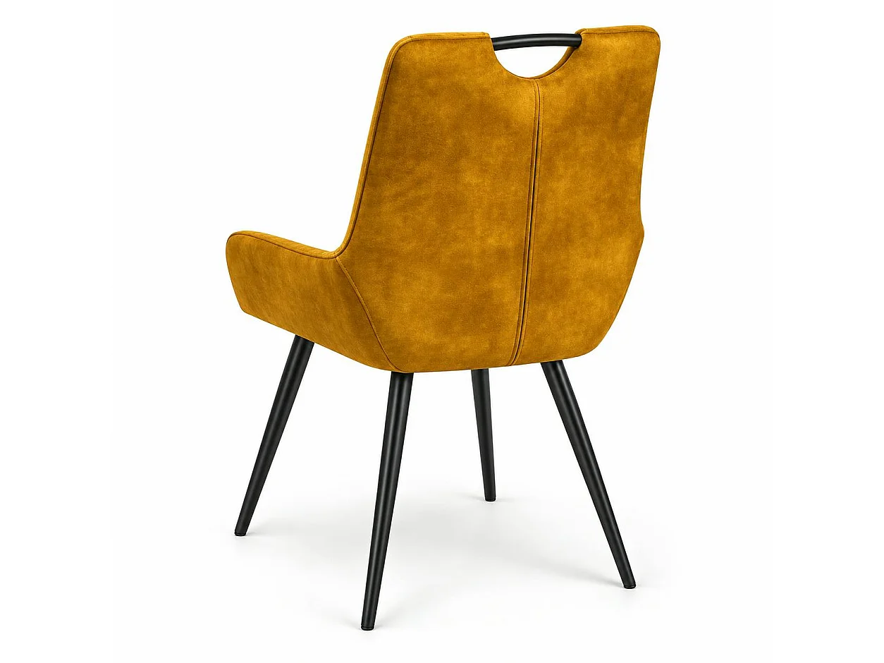 Chaise moutarde avec poignée (lot de 2) MALMOE