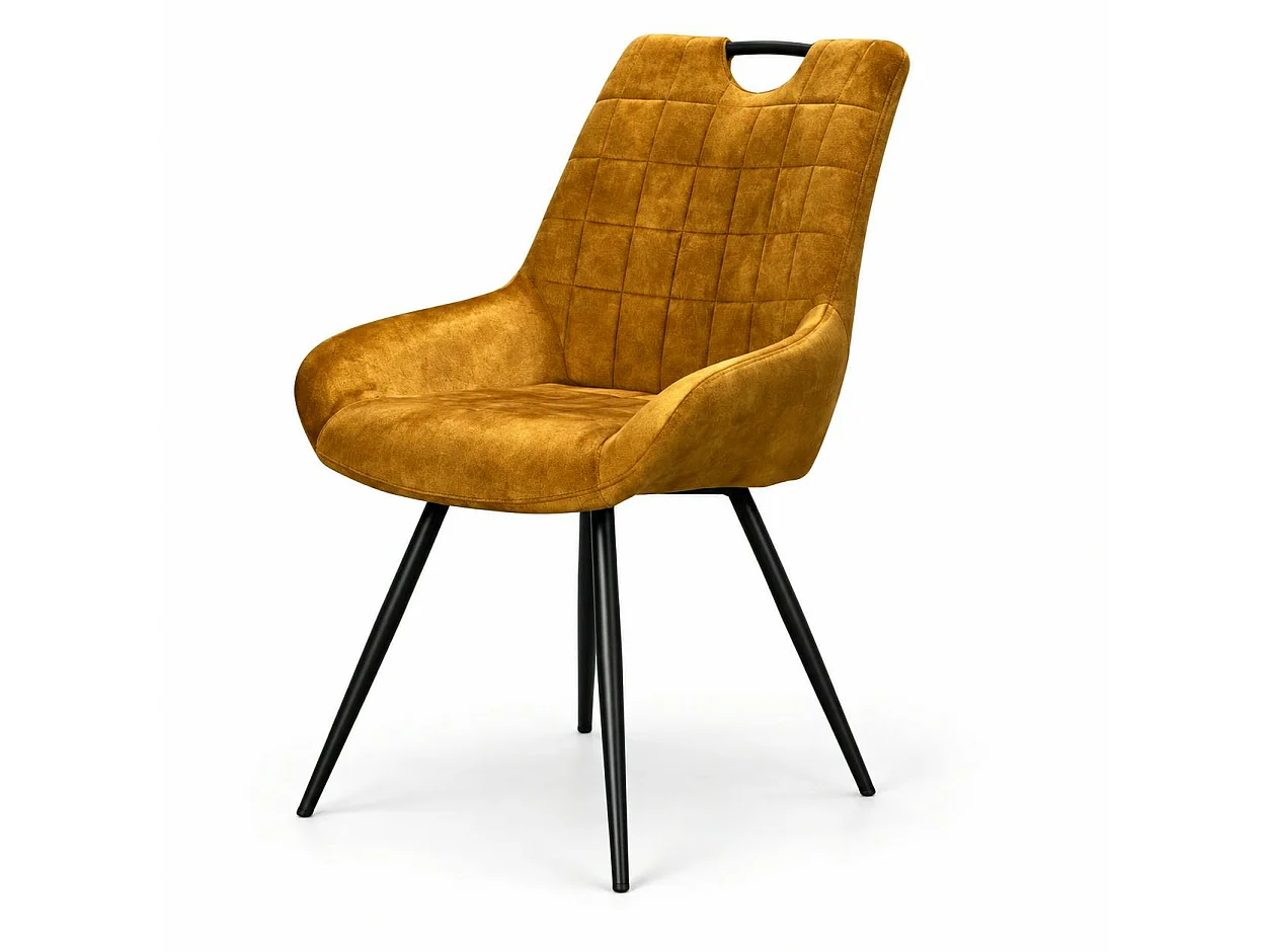 Chaise moutarde avec poignée (lot de 2) MALMOE