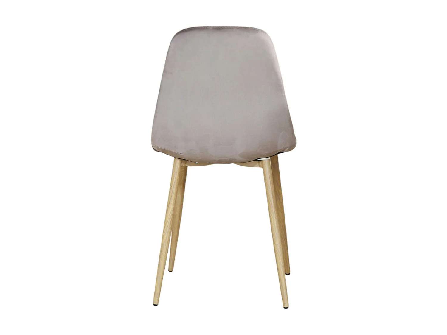 Chaise capitonnée velours gris taupe HAWAI (lot de 2)