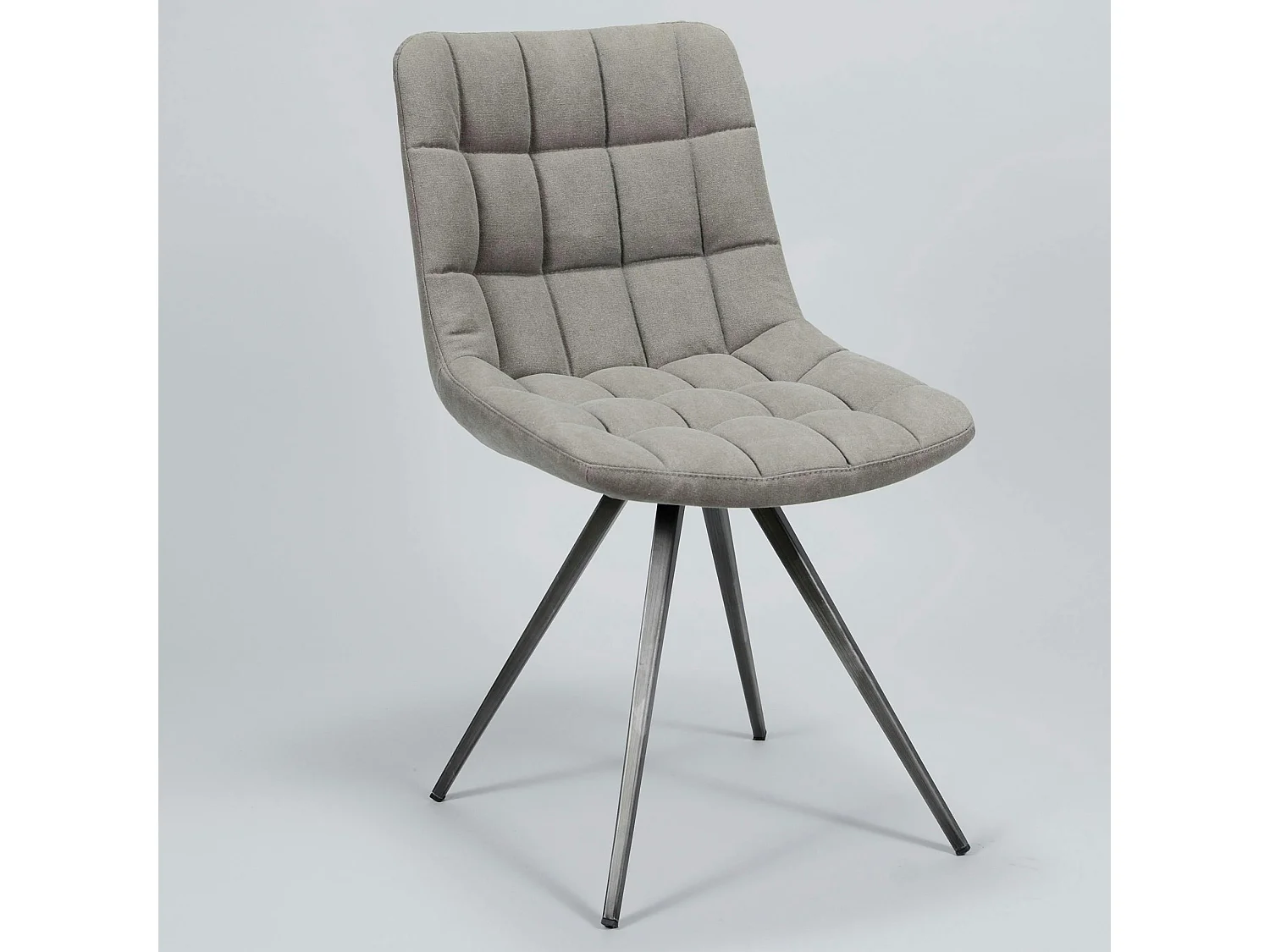 Chaise salle à manger tissu jeans anthracite (lot de 2)