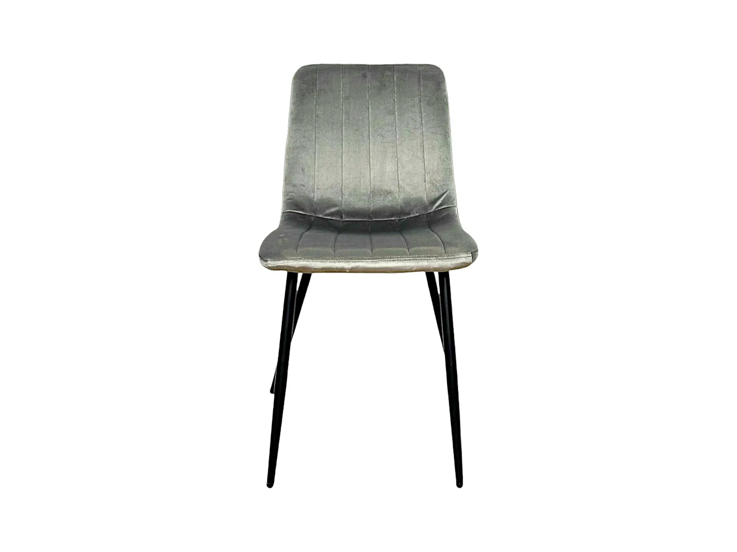 Chaise à rayures velours taupe (lot de 2) MALANG