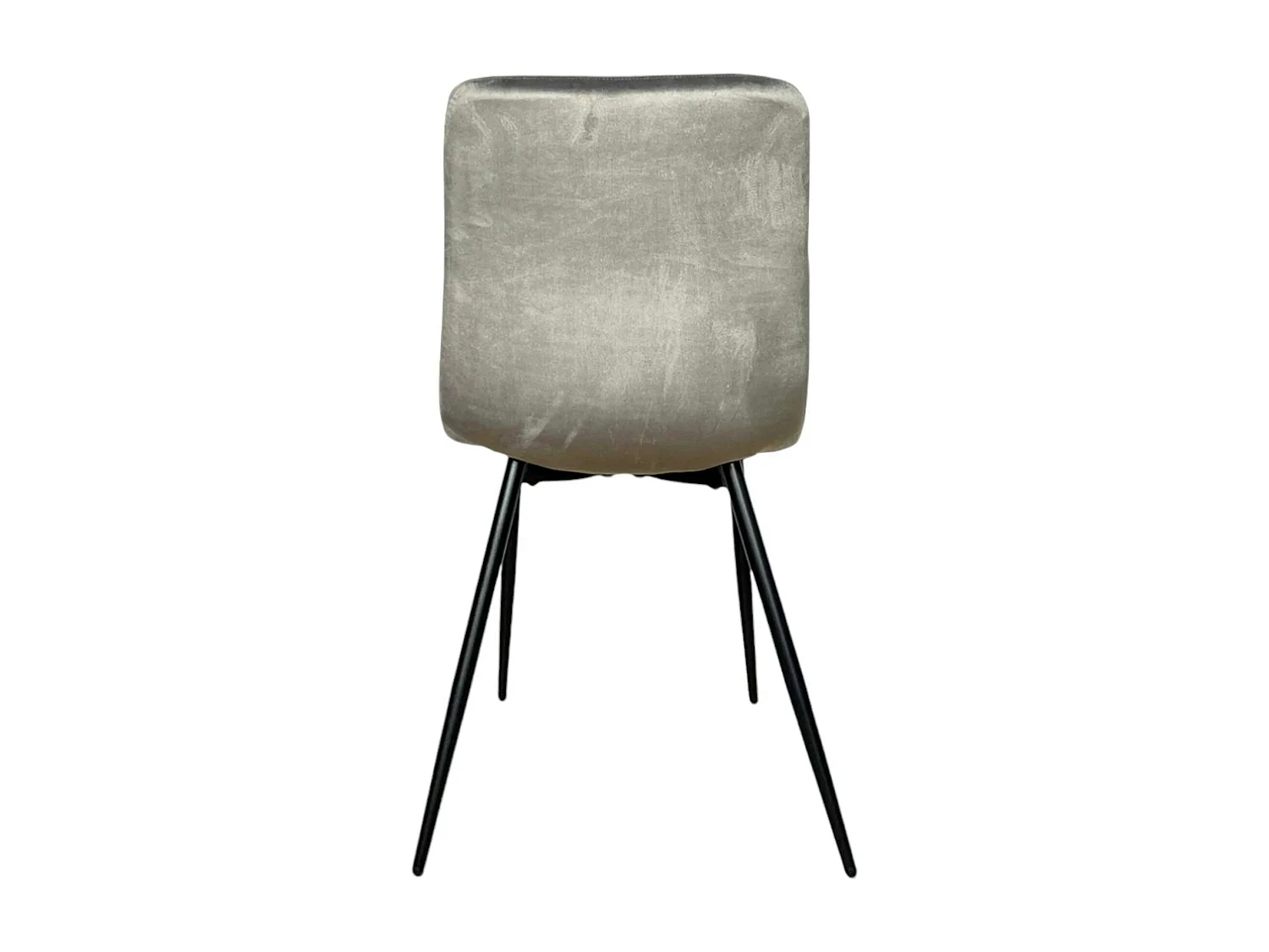 Chaise à rayures velours taupe (lot de 2) MALANG