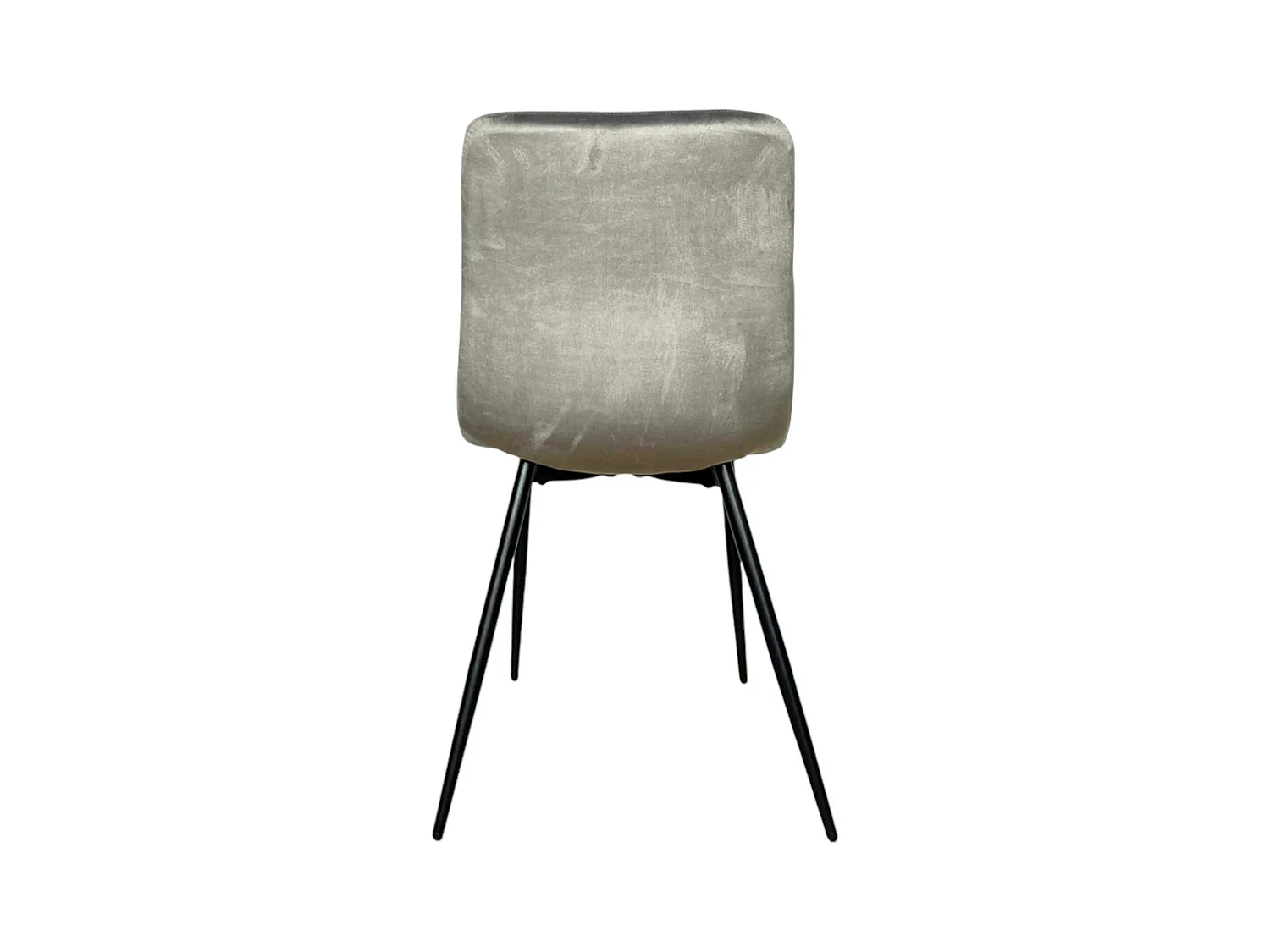 Chaise à rayures velours taupe (lot de 2) MALANG