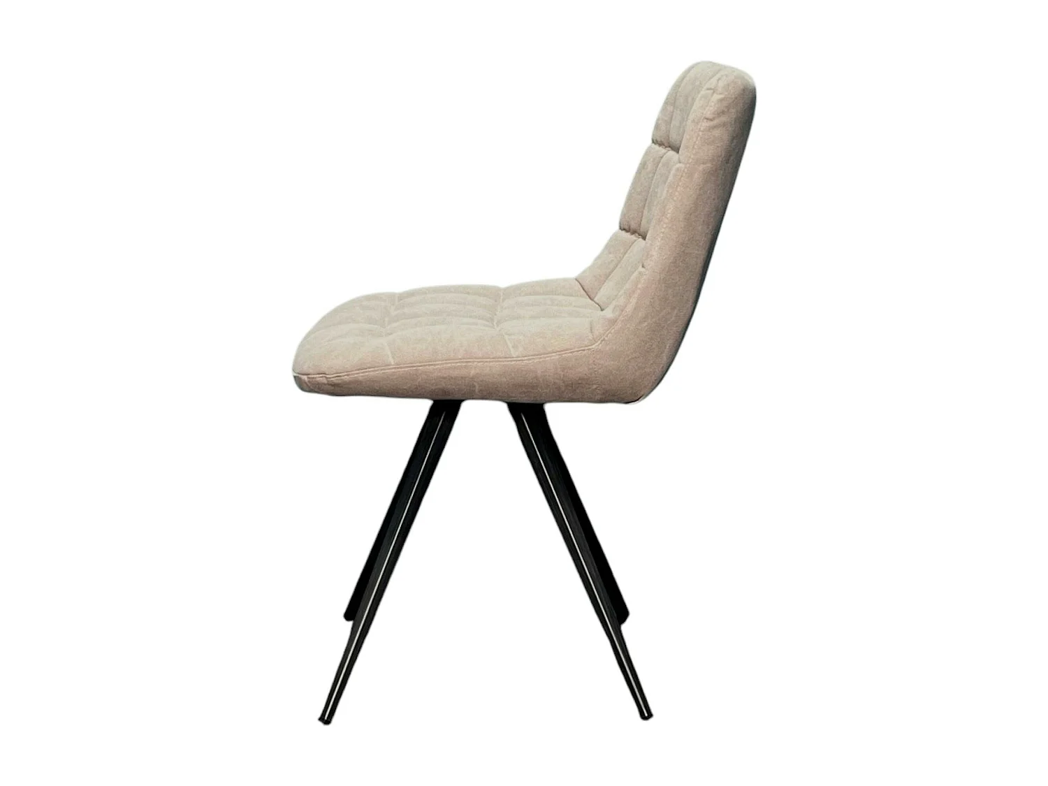 Chaise salle à manger tissu jeans sable (lot de 2)