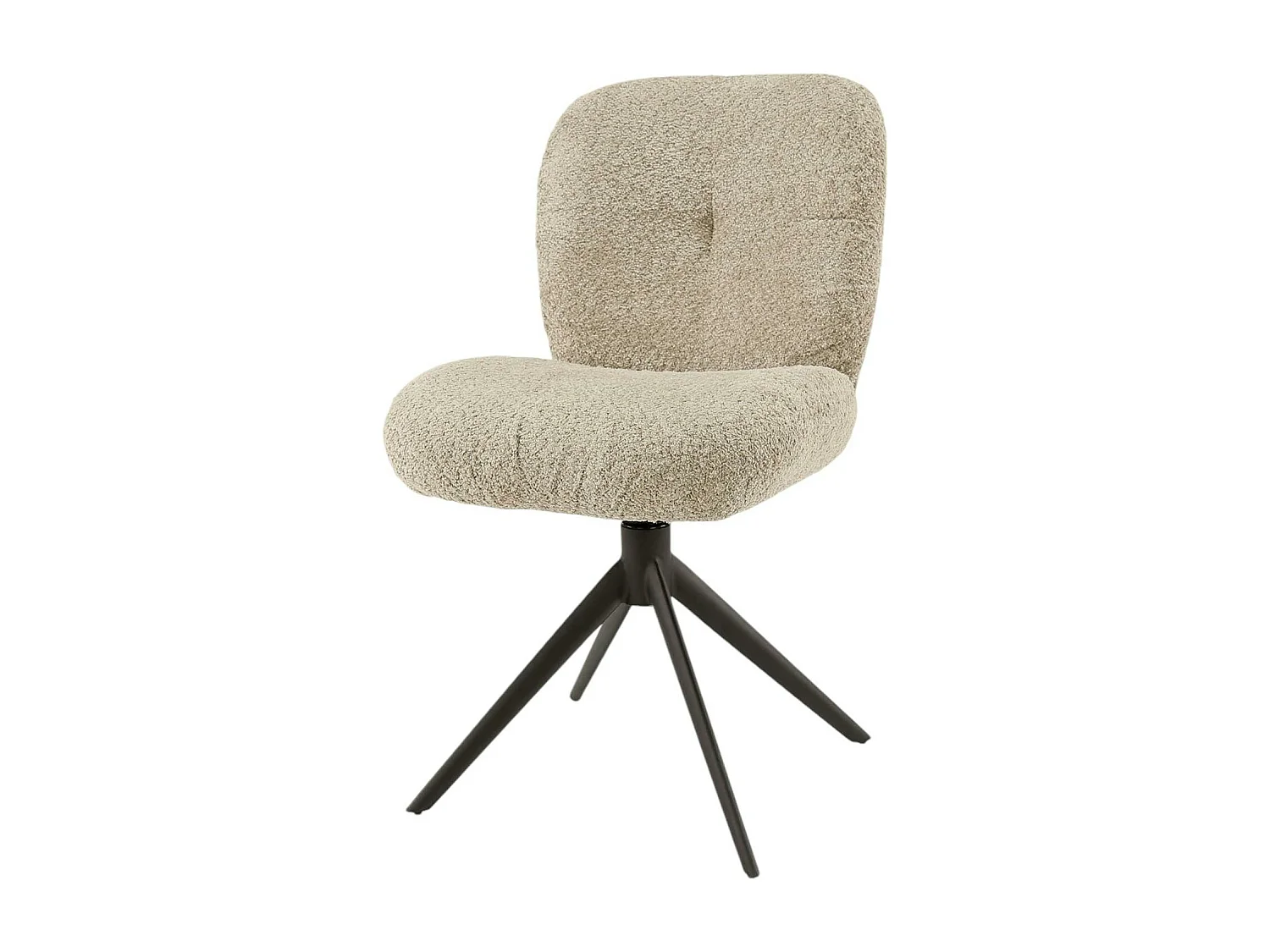 Chaise pivotante rembourrée en bouclette sable (lot de 2) GALWAY