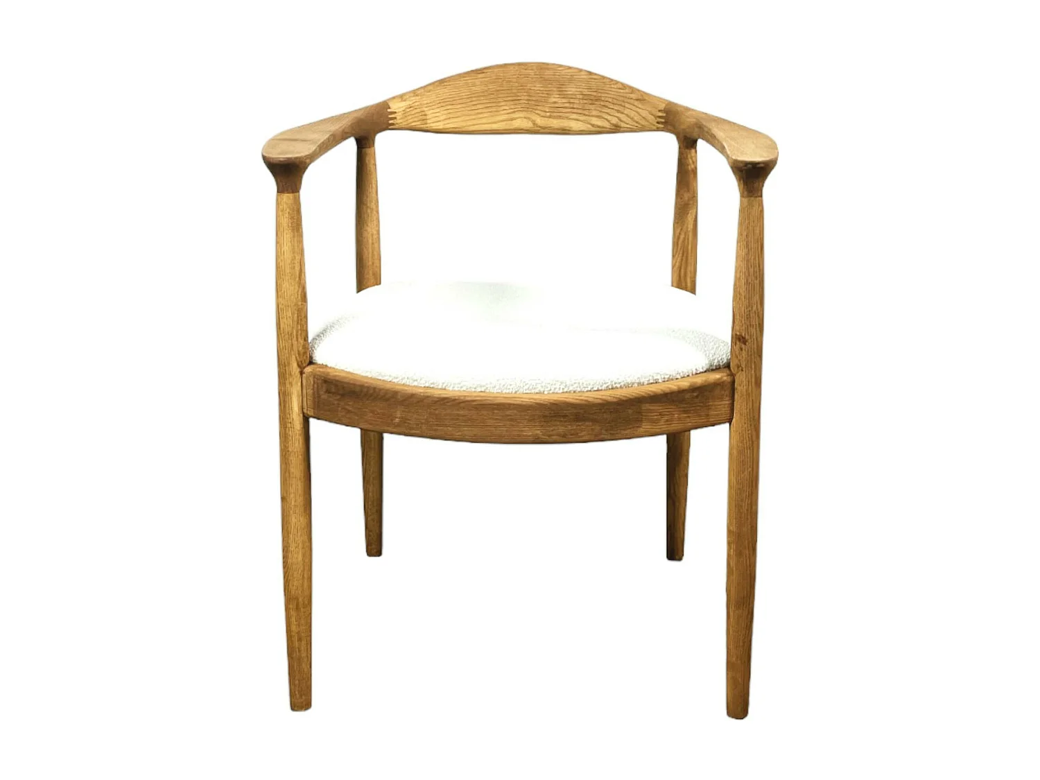 Chaise design en bouclette écrue PALERME