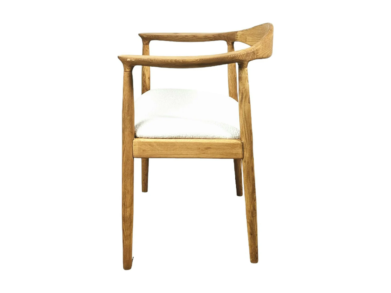 Chaise design en bouclette écrue PALERME