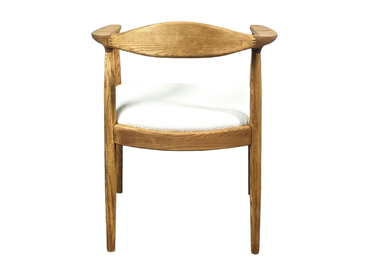 Chaise design en bouclette écrue PALERME