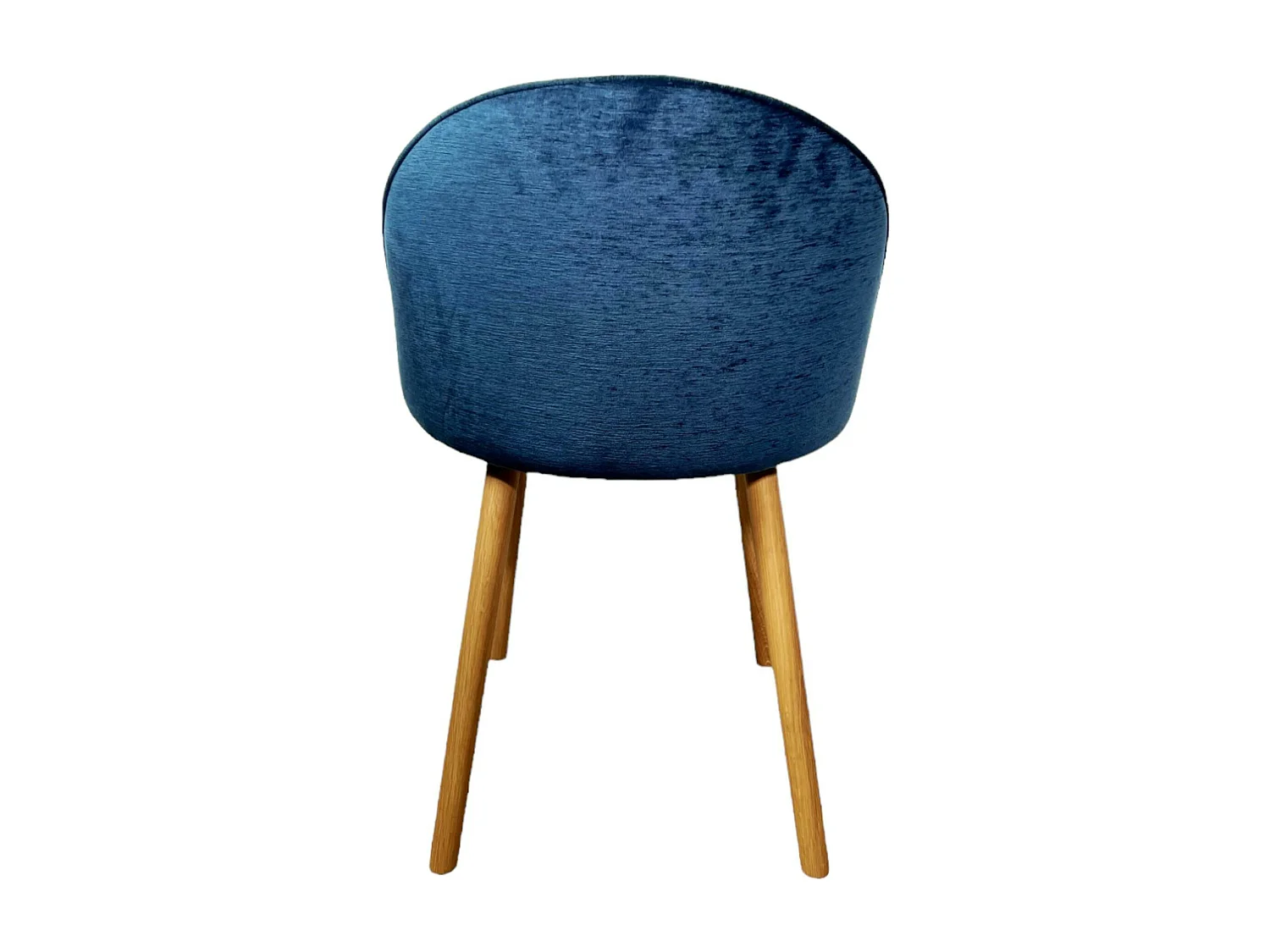 Chaise scandinave en bois et velours bleu (lot de 2) ETNA