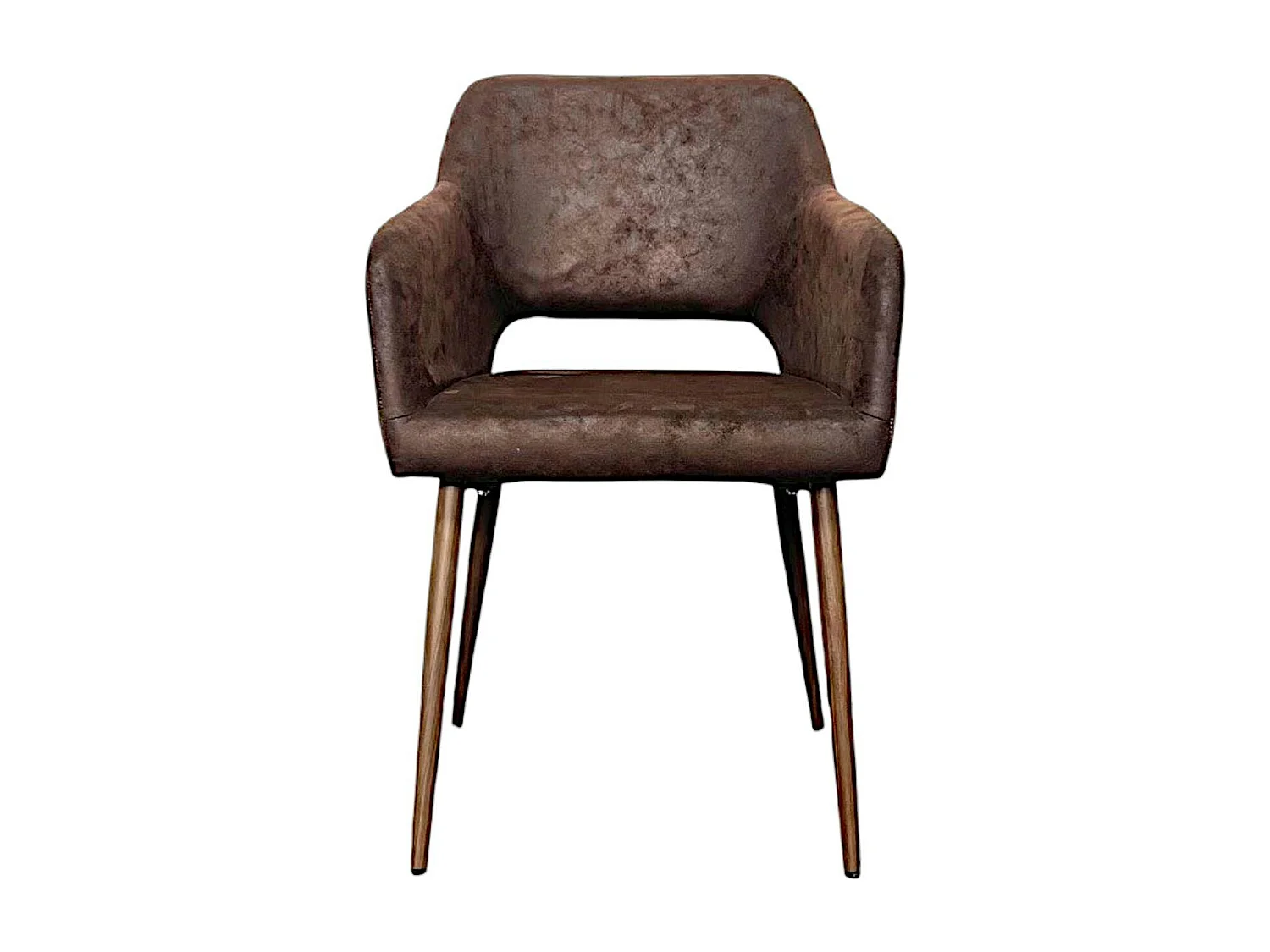 Fauteuil de table marron chocolat (lot de 2)