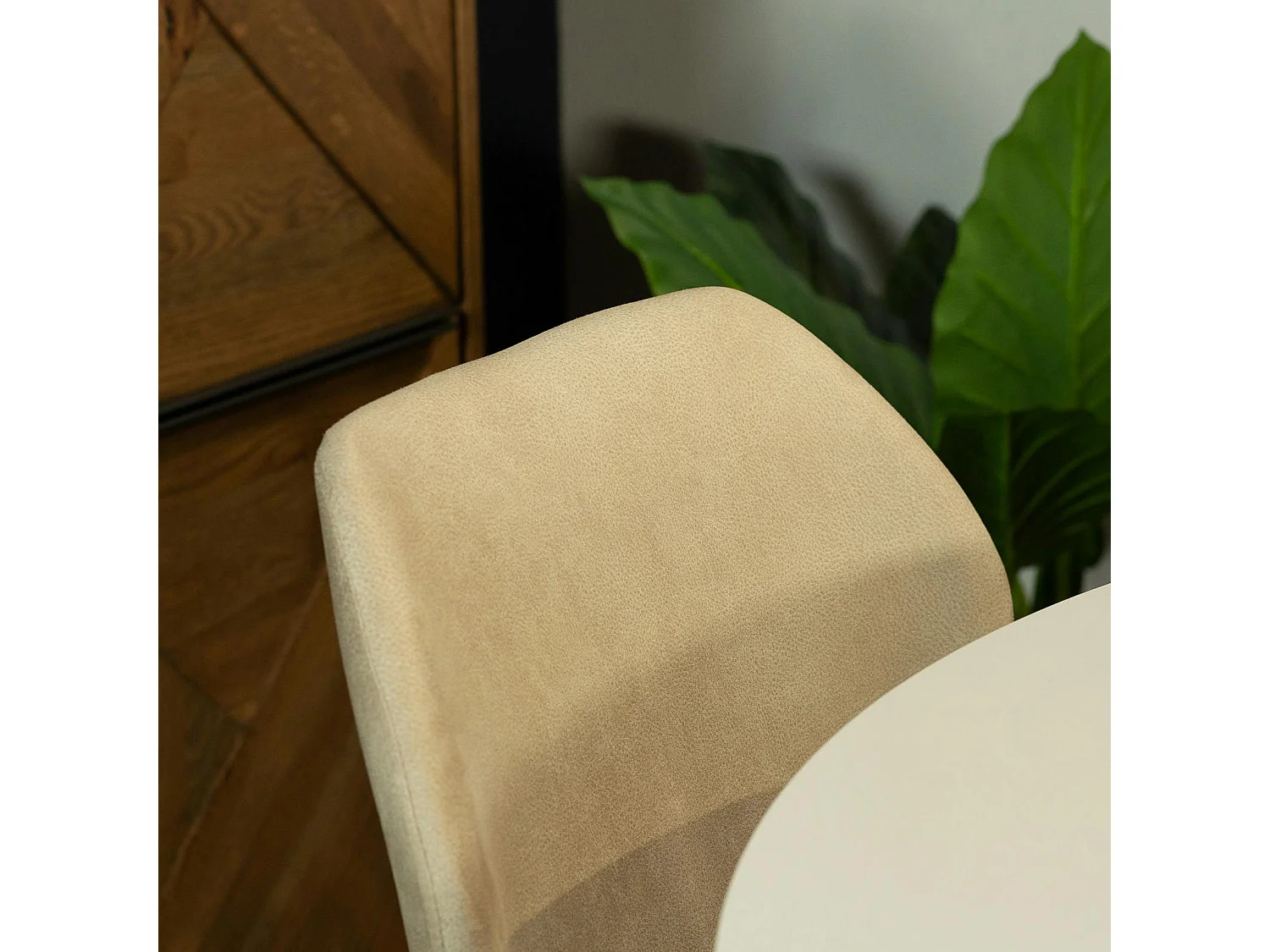 Chaise de salle à manger beige crème (lot de 2) HAWAI
