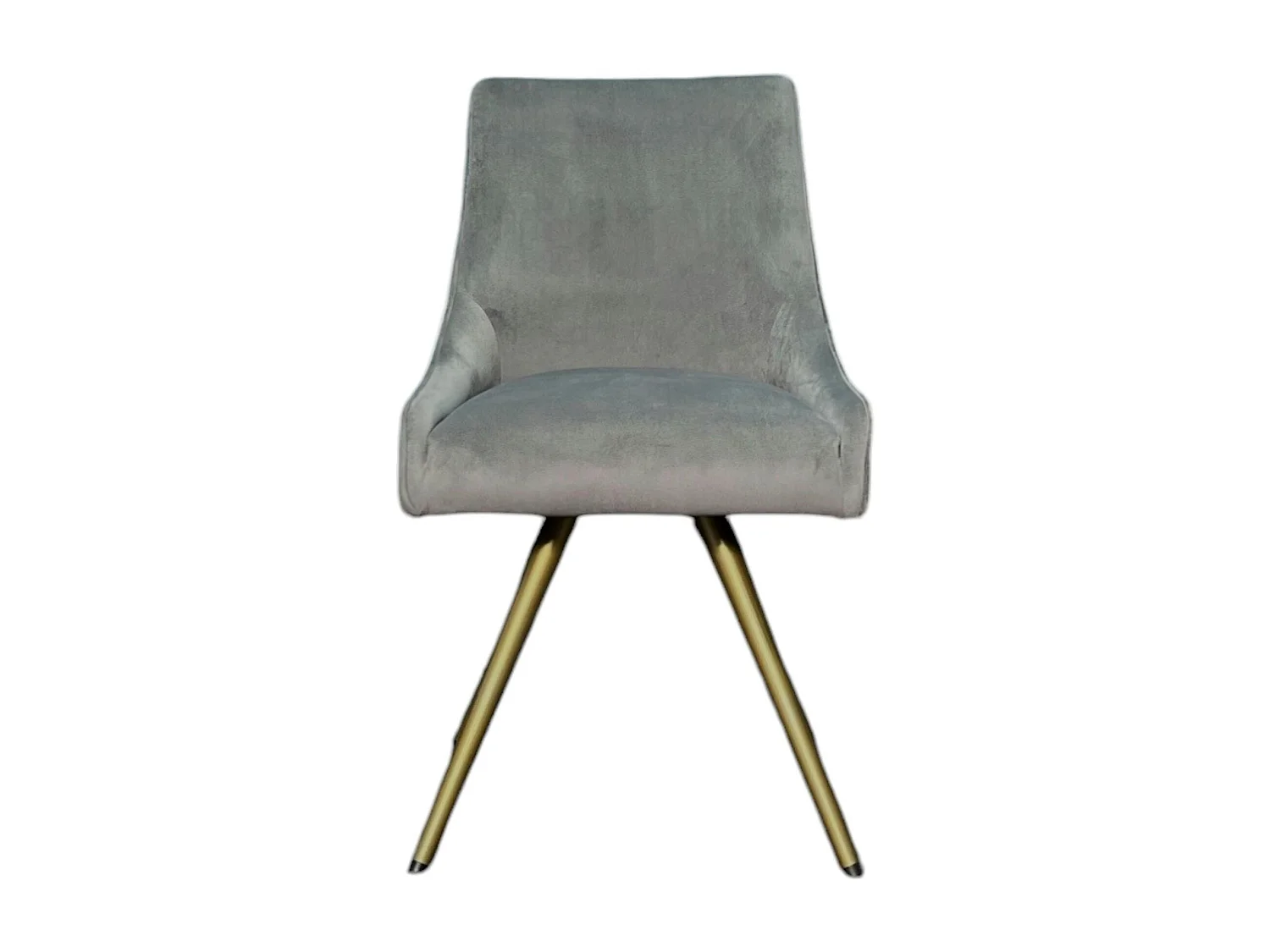 Chaise velours gris (lot de 2) HOBART