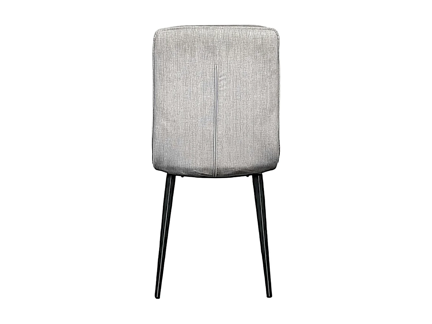 Chaise en velours gris à double coussinage (lot de 2) OKA