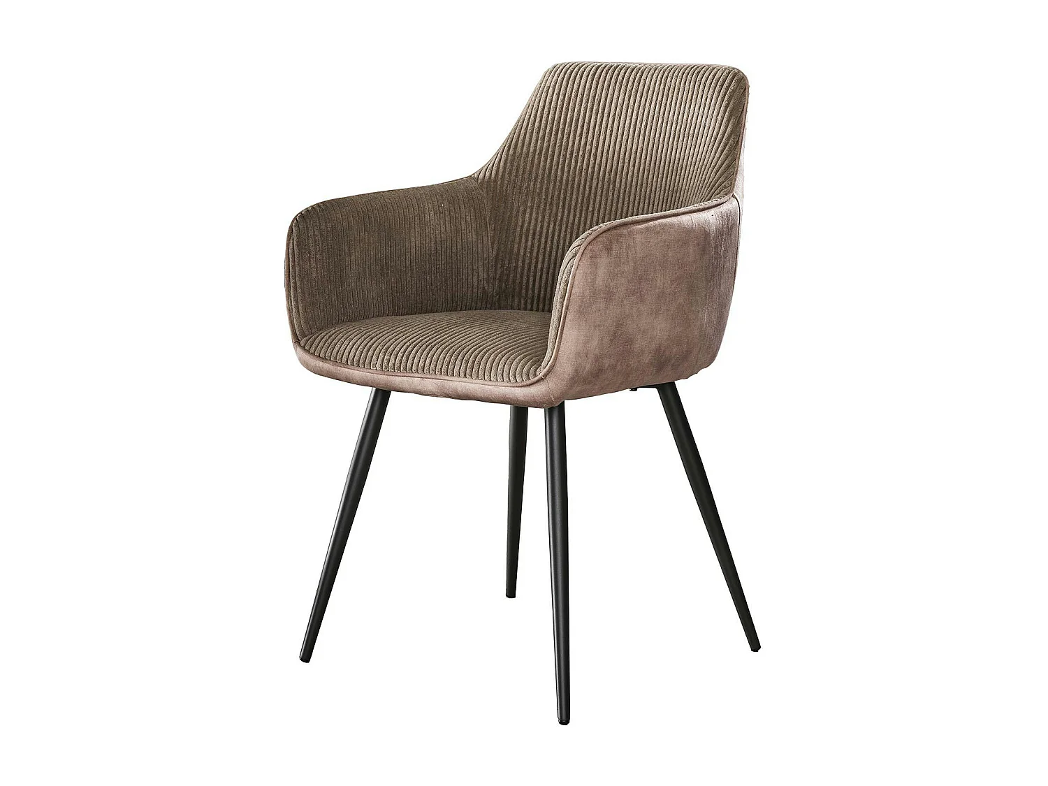 Fauteuil de table beige sable bi-matière (lot de 2) GALWAY