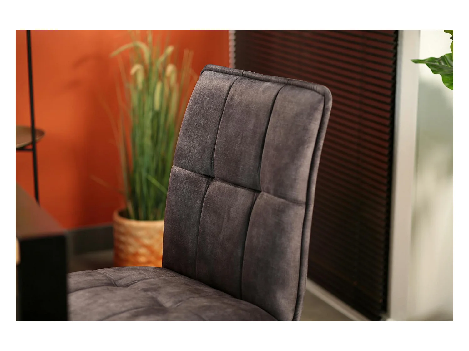 Chaise de salle à manger gris anthracite avec pieds épingle (lot de 2) MALMOE