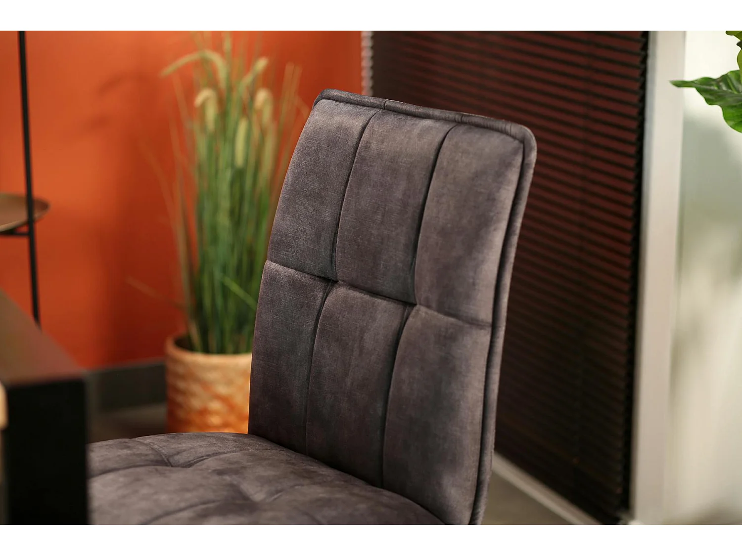 Chaise de salle à manger gris anthracite avec pieds épingle (lot de 2) MALMOE