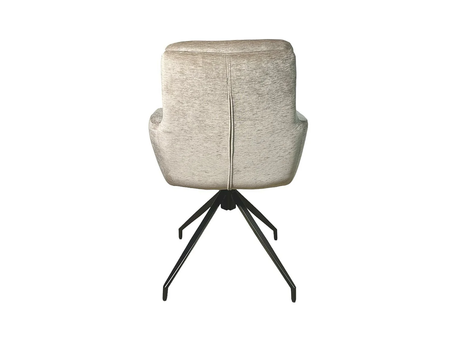 Fauteuil de table pivotant en velours taupe (lot de 2) PALERME