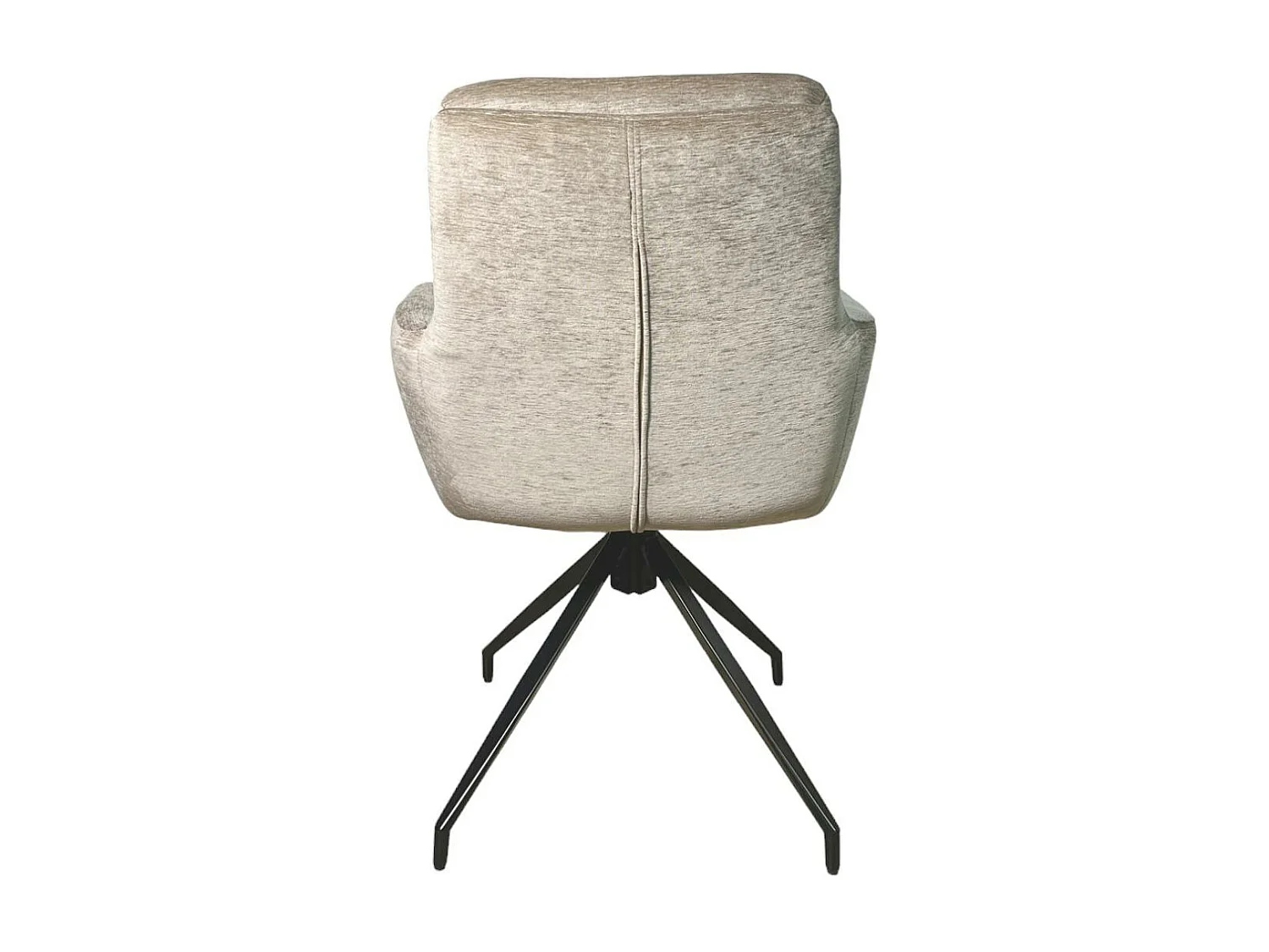 Fauteuil de table pivotant en velours taupe (lot de 2) PALERME
