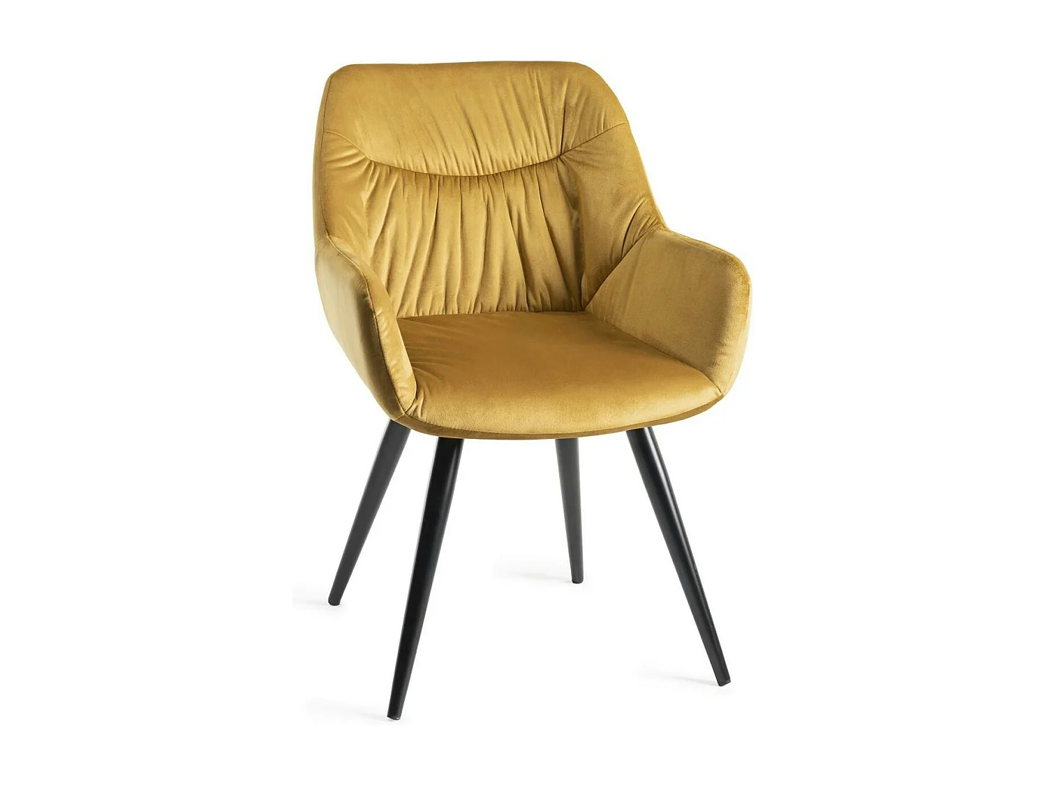 Fauteuil de table en velours moutarde (lot de 2) ARLINGTON