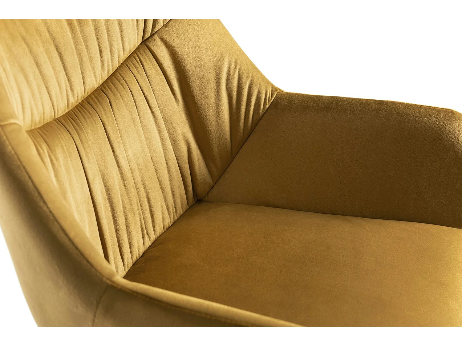 Fauteuil de table en velours moutarde (lot de 2) ARLINGTON