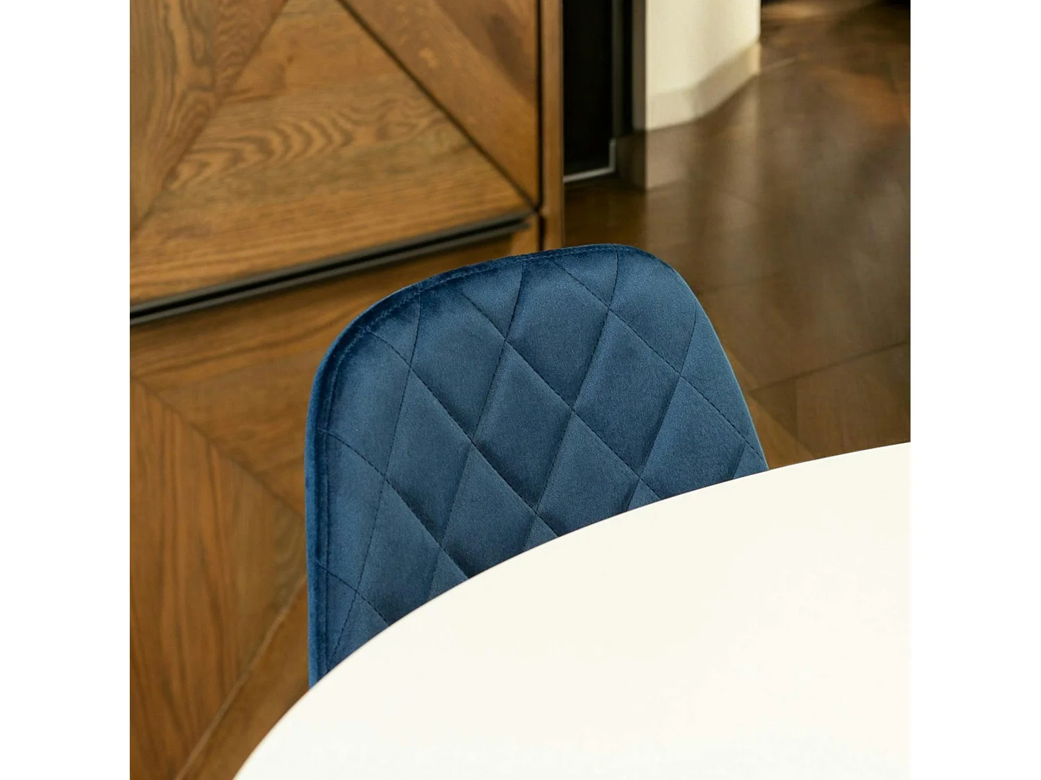 Chaise velours bleu (lot de 2) HAWAI