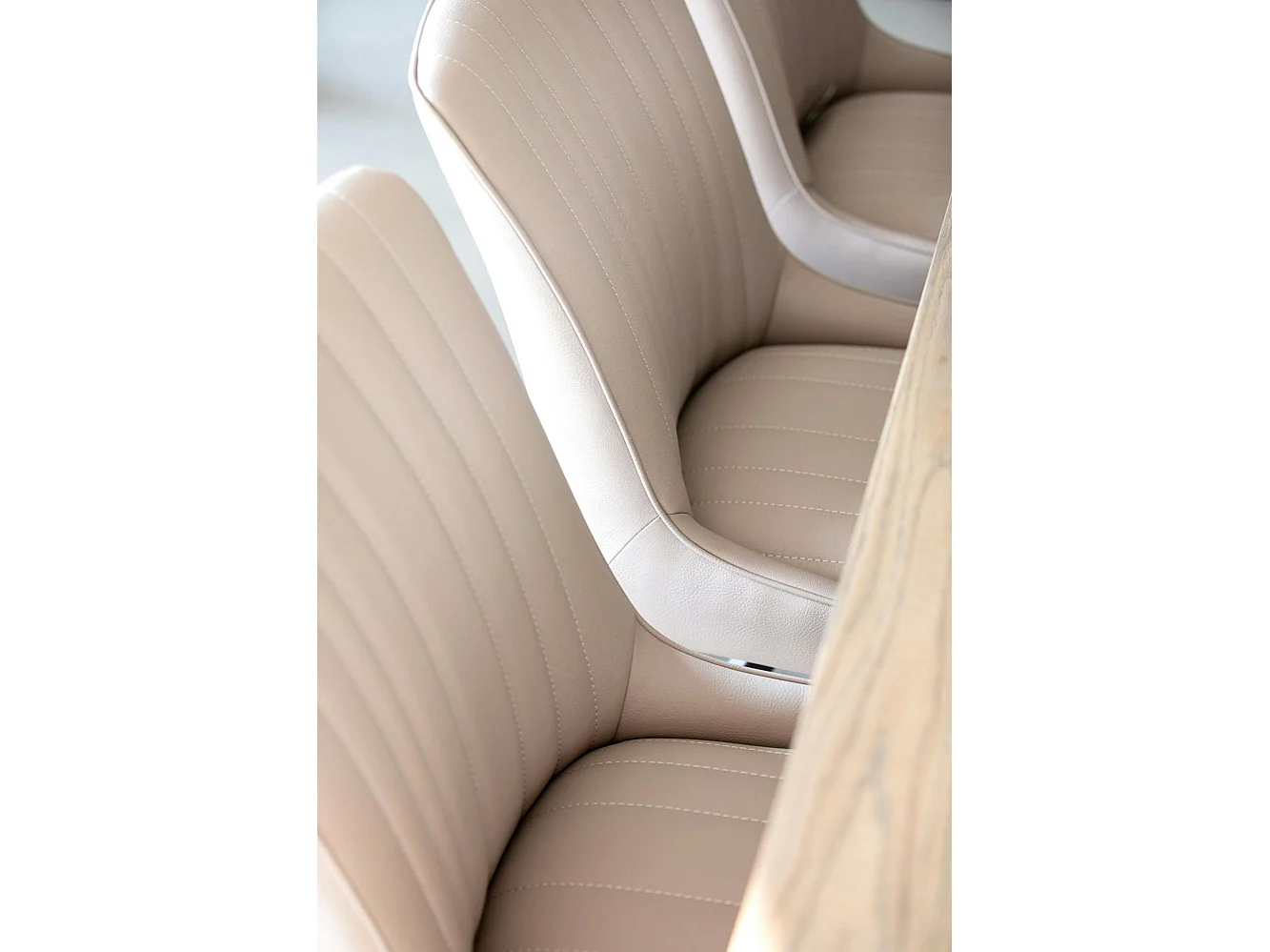 Chaise salle à manger beige (lot de 2) HUDSON