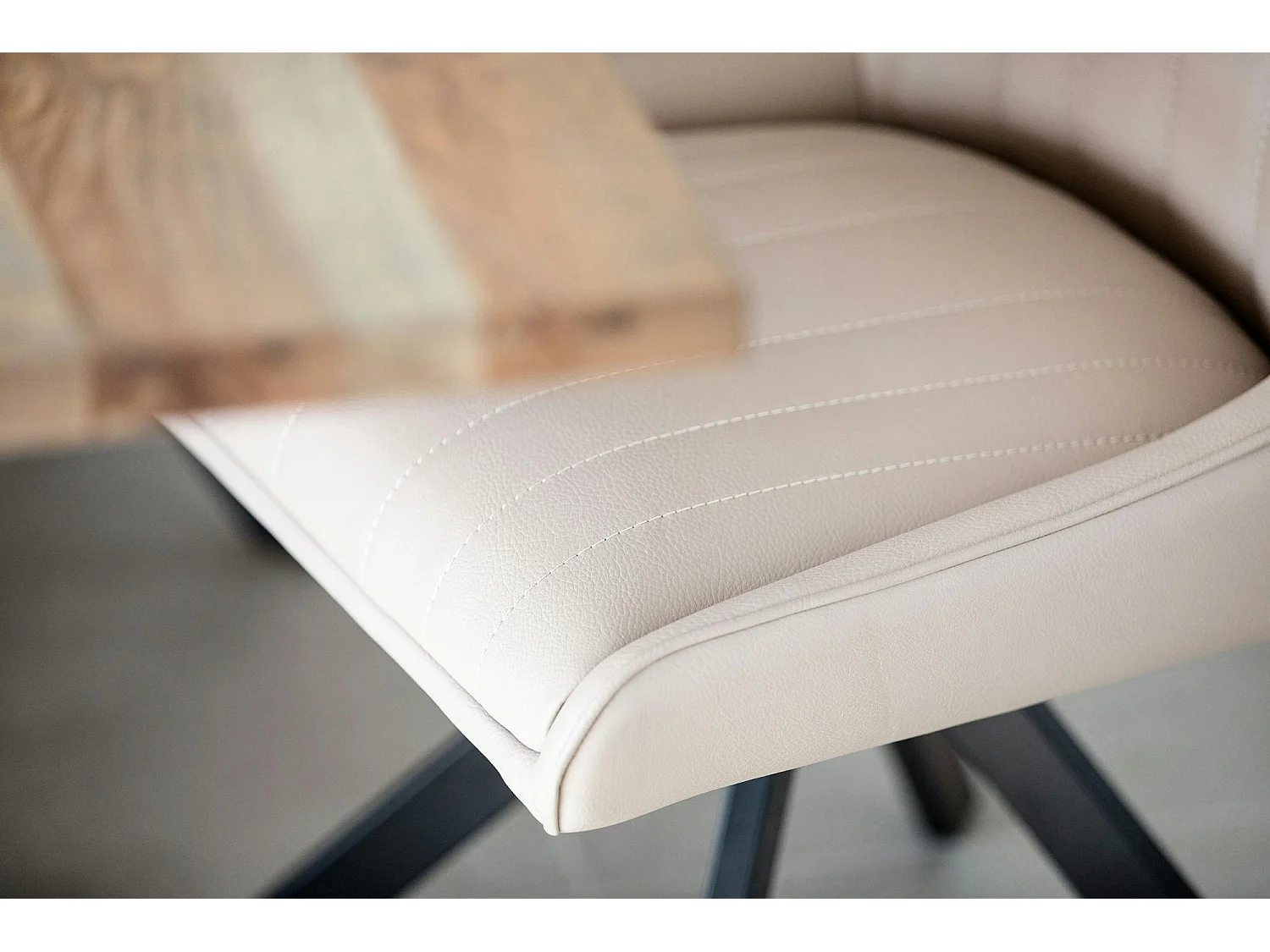 Chaise salle à manger beige (lot de 2) HUDSON