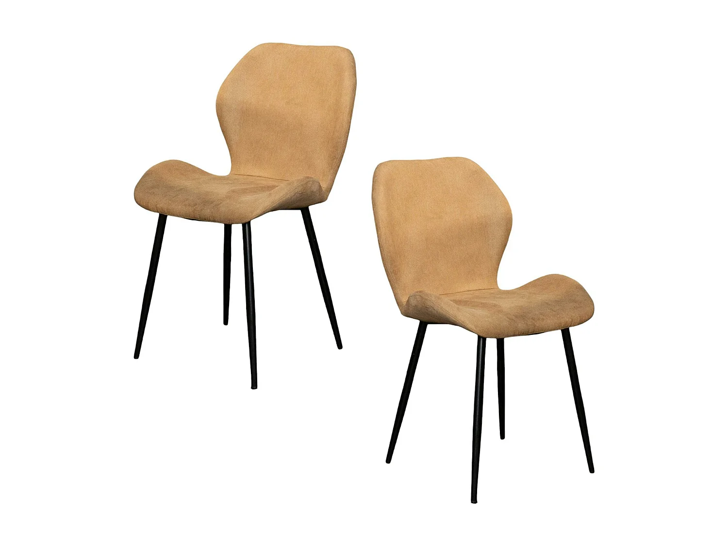 Chaise de salle à manger camel (lot de 2) HAWAI