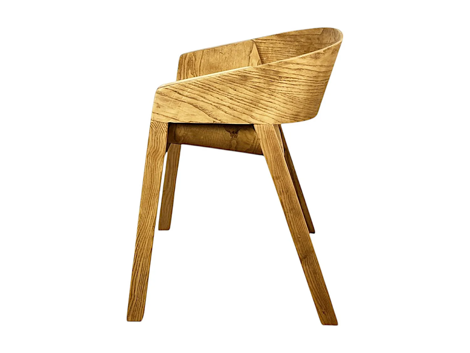 Chaise design en bois dossier large PALERME