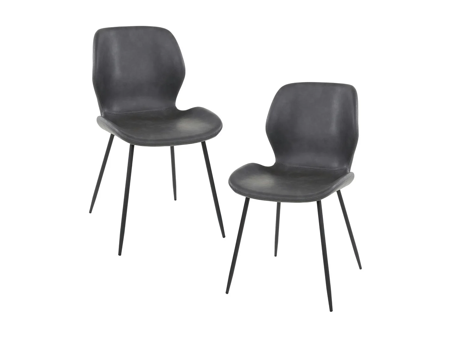 Chaise grise (lot de 2) MELBOURNE