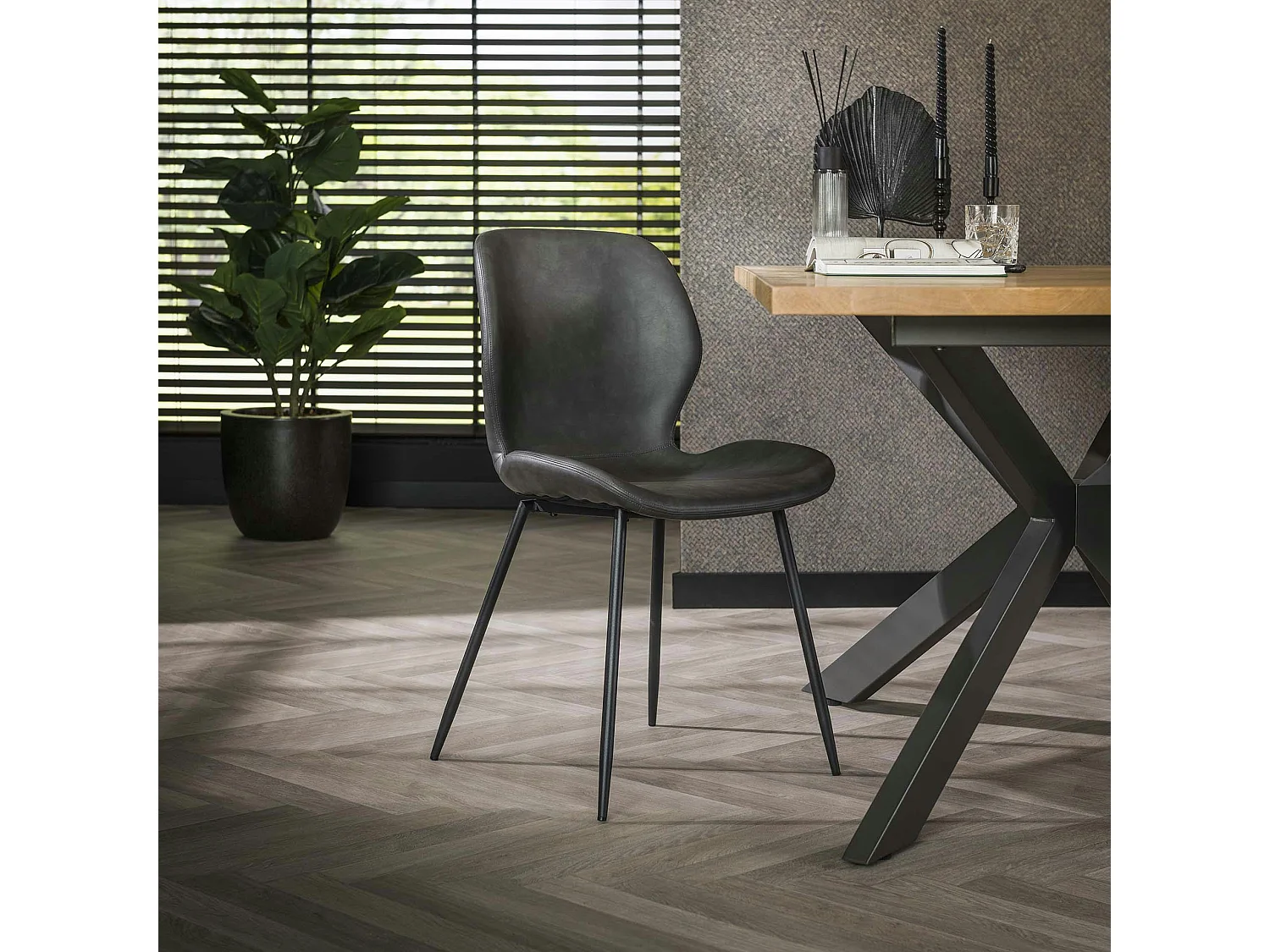 Chaise grise (lot de 2) MELBOURNE