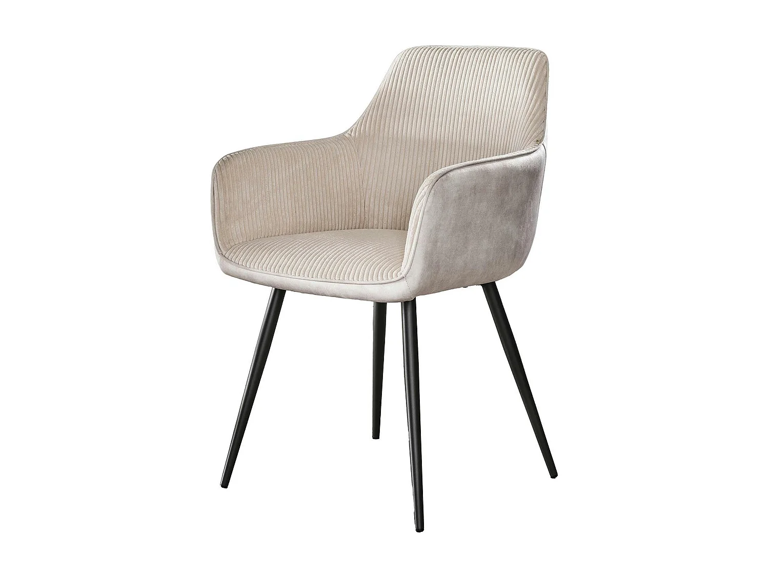 Fauteuil de table blanc gris bi-matière (lot de 2) GALWAY