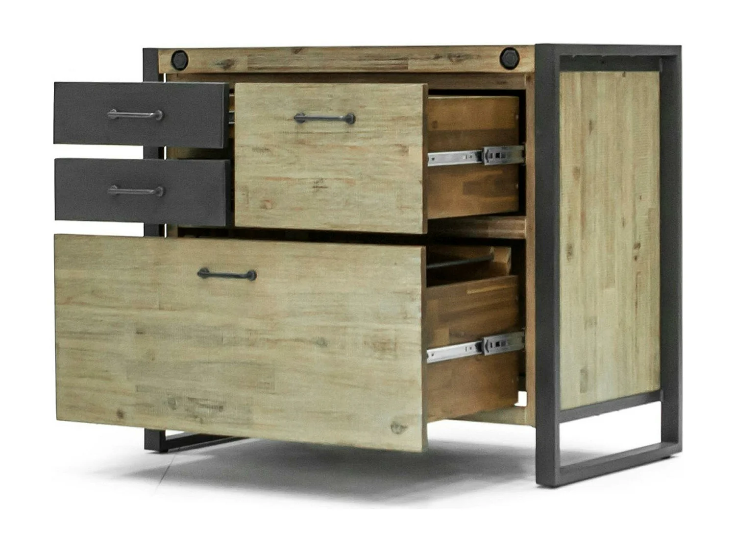 Meuble de Rangement style industriel en bois et métal BROOKLYN