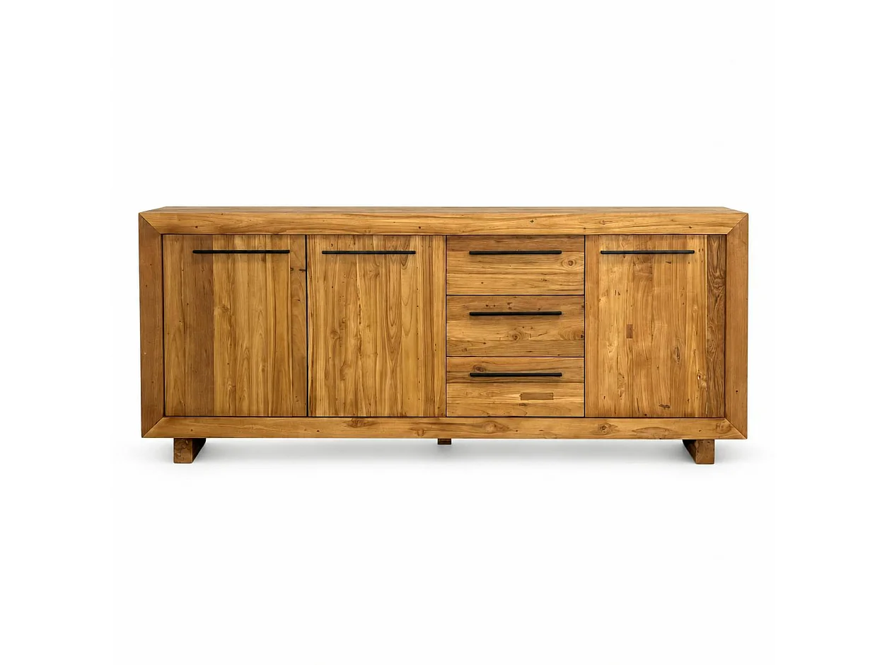 Buffet enfilade en teck recyclé naturel KERALA