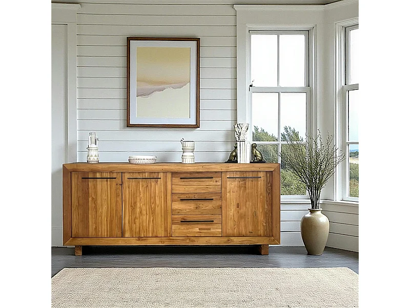 Buffet enfilade en teck recyclé naturel KERALA