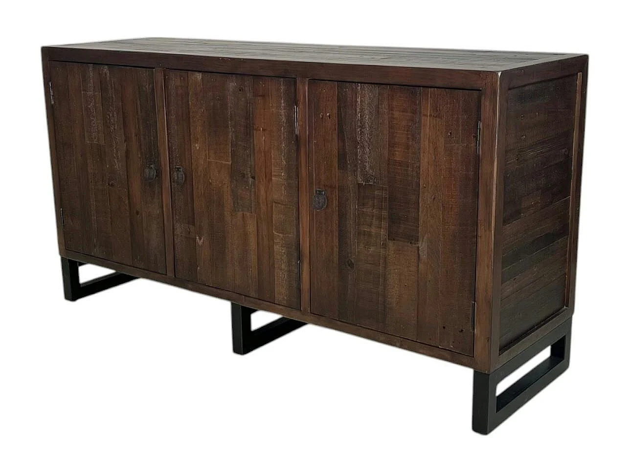 Buffet en bois brun recyclé 3 portes SAMOA