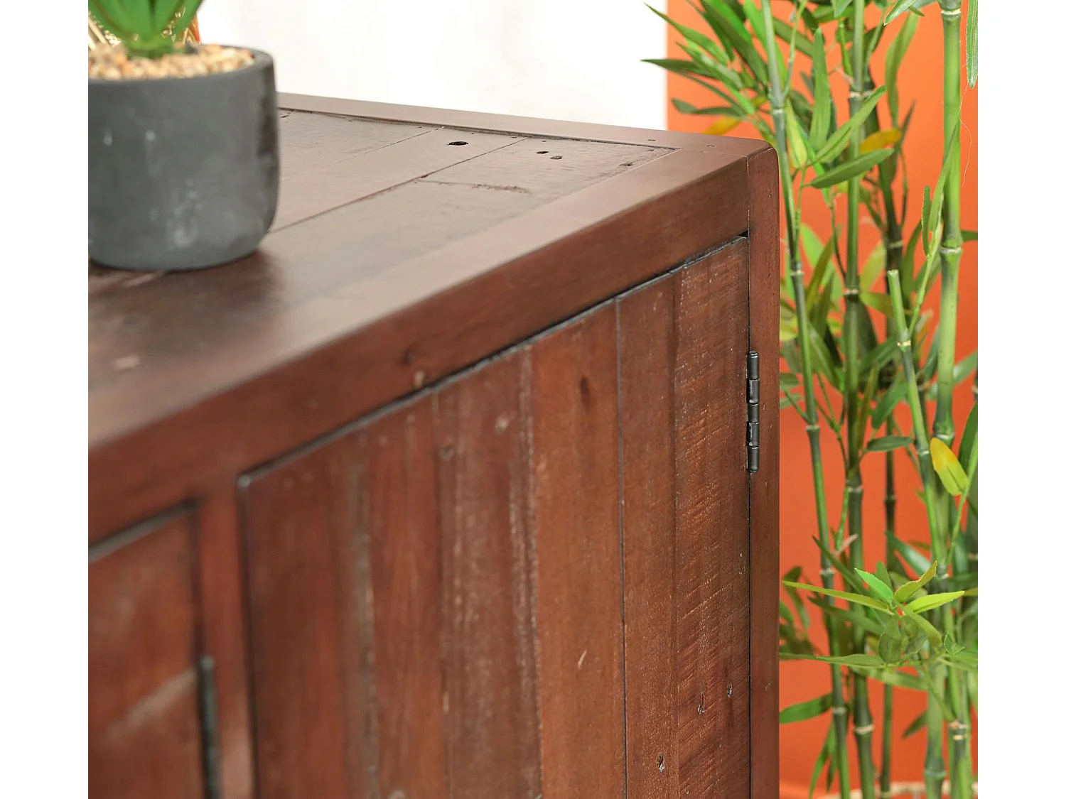 Buffet en bois brun recyclé 3 portes SAMOA