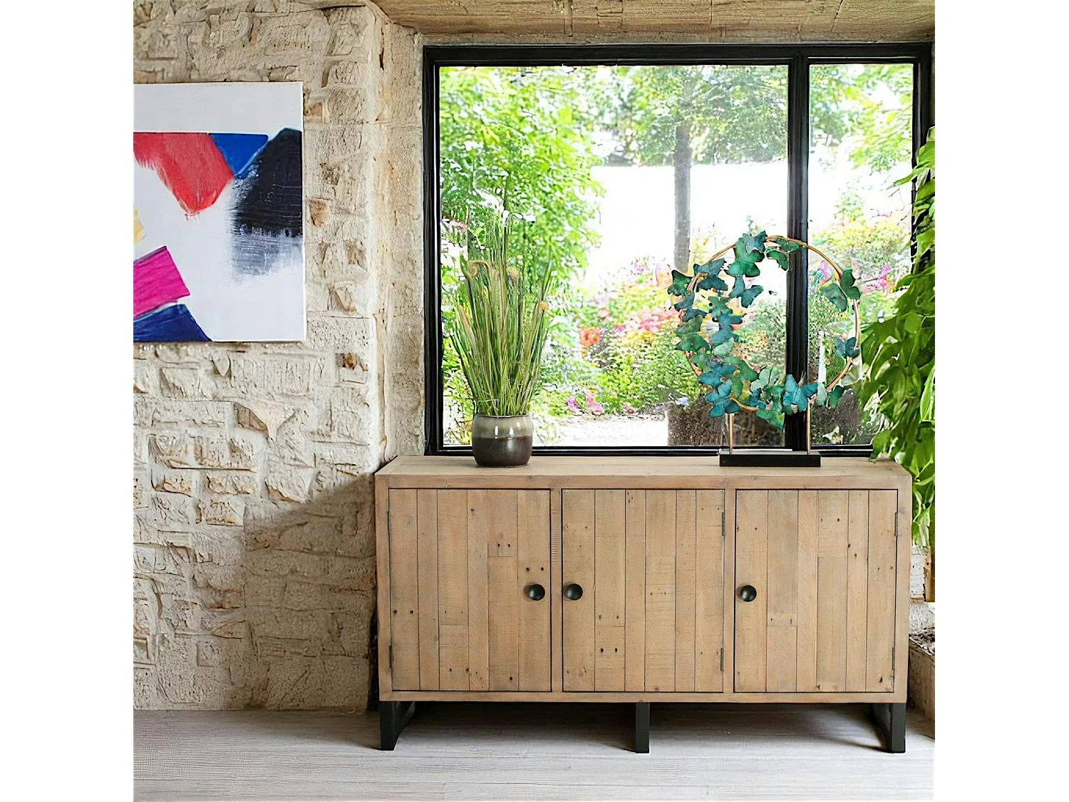 Buffet en bois recyclé 3 portes AUCKLAND