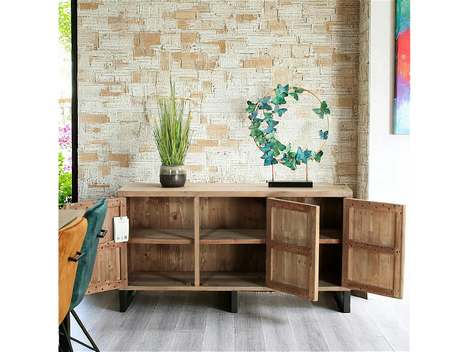 Buffet en bois recyclé 3 portes AUCKLAND