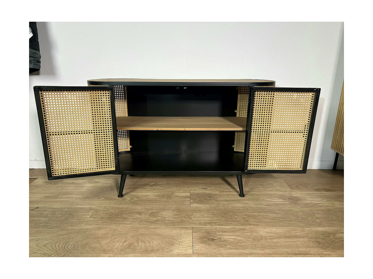 Buffet en cannage métallique 2 portes HAAG