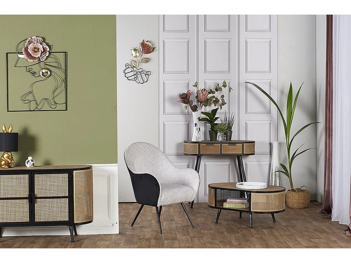 Buffet en cannage métallique 2 portes HAAG