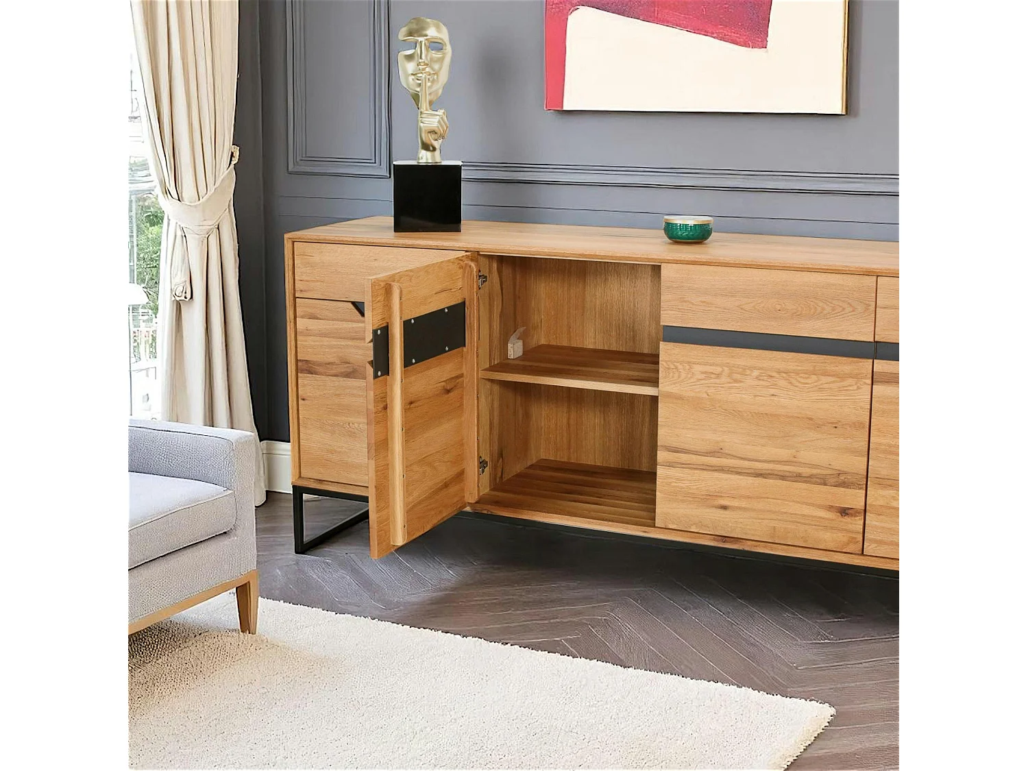 Buffet en bois de chêne huilé PALERME