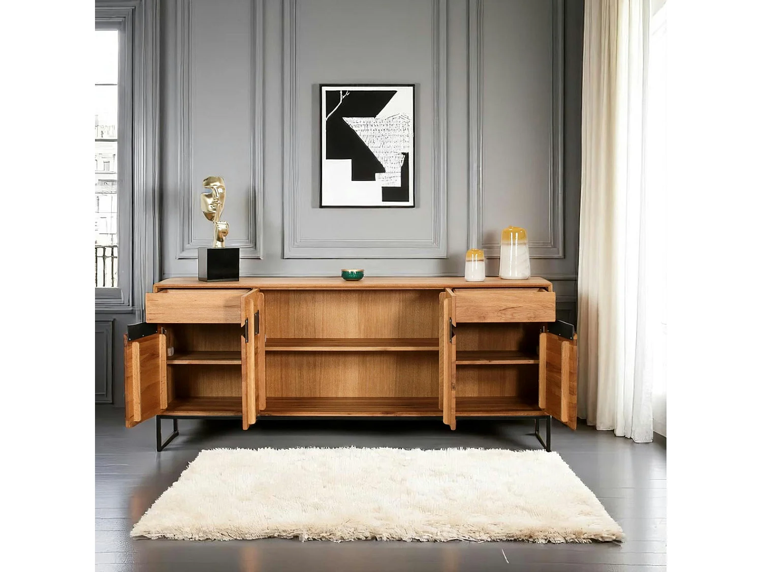 Buffet en bois de chêne huilé PALERME